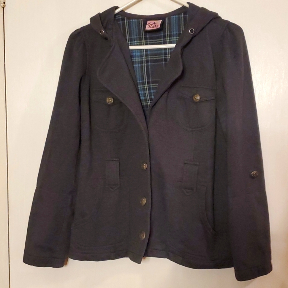LA Kitty cute gray jacket medium junior